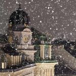 Dächer von Wien im Winter